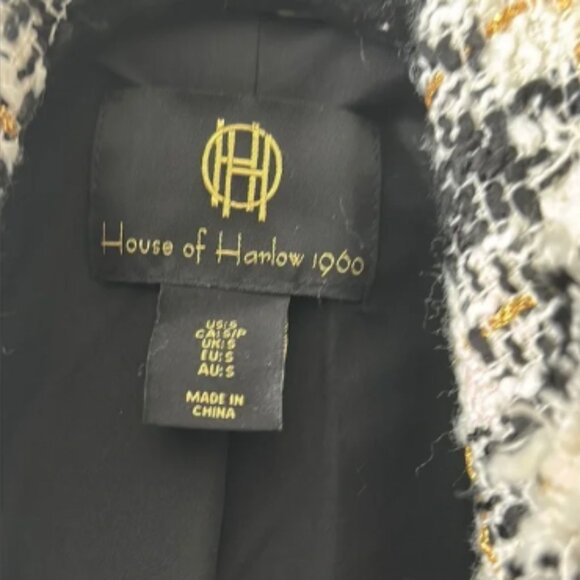 House of Harlow 1960 Black and White Houndstooth Blazer - Picture 4 of 4